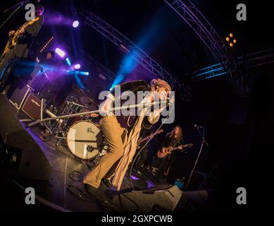 I Quireboys vivono in concerto al Birmingham The Mill, 08 dicembre 2019. Fotografia di musica dal vivo. Foto Stock