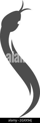 Modello vettoriale logo Snake Illustrazione Vettoriale