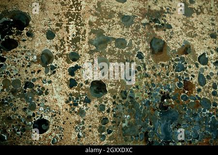 Sfondo con texture sulle pareti, marrone chiaro, blu e nero Foto Stock
