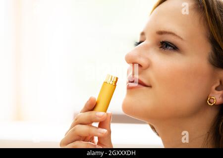 Aromaterapia olio odore di naso. Natura Aroma terapia Foto Stock