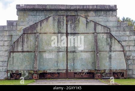 Si trova in un ex aeroporto militare nella repubblica Ceca settentrionale, utilizzato dall'esercito sovietico. Foto Stock