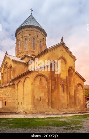 Mtskheta, Georgia Transfiguration Church. Il monastero di Sampavro ha pilastri viventi Foto Stock