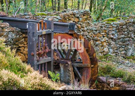 Scene da una miniera vittoriana restaurata di rame a Beddgelert, Caernarfon Galles Foto Stock