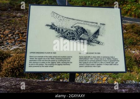 Scene da una miniera vittoriana restaurata di rame a Beddgelert, Caernarfon Galles Foto Stock