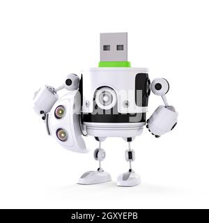 Droide USB. Memorizzazione digitale di concetto Foto Stock