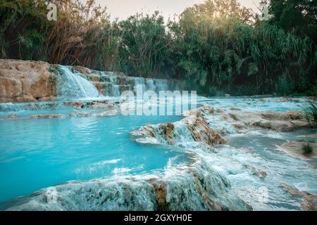Terme di Saturnia - Cascate del Mulino, Toscana, Italia Foto Stock