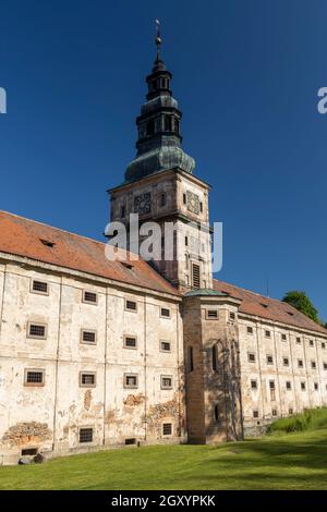 Monastero di Plasy cistercense barocco, regione di Plzen, Repubblica Ceca Foto Stock