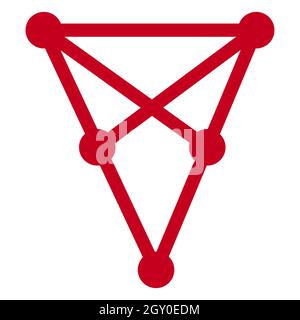 Chilliz CHZ simbolo token logo criptovaluta, icona moneta isolata su sfondo bianco. Illustrazione vettoriale. Foto Stock