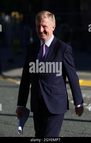 MANCHESTER, REGNO UNITO. 6 OTTOBRE Oliver Dowden MP, co-presidente del partito conservatore, il quarto giorno della Conferenza del partito conservatore a Manchester Central, Manchester, mercoledì 6 ottobre 2021. (Credit: MI News) Credit: MI News & Sport /Alamy Live News Foto Stock