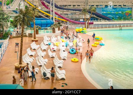 Parco acquatico World all'interno del centro commerciale West Edmonton, Alberta, Canada Foto Stock