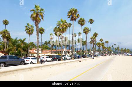 Shoreline Drive, Santa Barbara, California, Stati Uniti Foto Stock