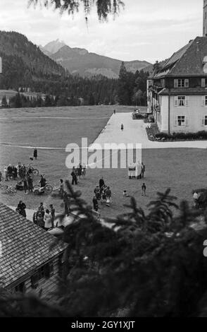 Das Berchtesgadener Land unter amerikanischer Besatzung, Deutschland 1940er Jahre. Area di Berchtesgaden sotto il controllo americano alleato, Germania 1940. Foto Stock