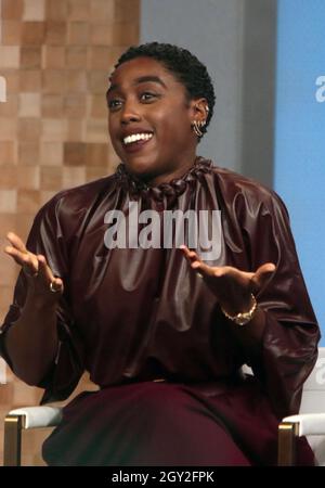 New York, NY, USA. 06 ottobre 2021. Lashana Lynch on Good Morning America Promoting the new James Bond film 'No Time to Die' in New York City on October 06, 2021. Credit: RW/Media Punch/Alamy Live News Foto Stock