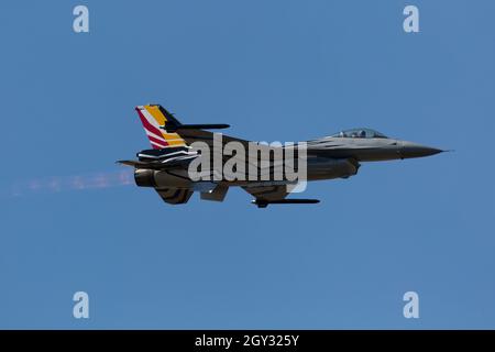 Belga Air Force Lockheed Martin F16 Fighting Falcon Jet Fighter al RIAT Fairford Foto Stock