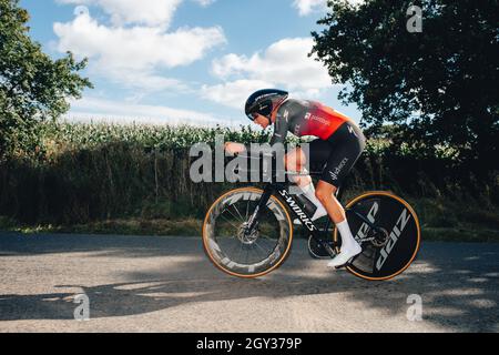 6 ottobre 2021 Tour delle donne. Fase 3. ITT. Da Atherstone ad Atherstone. Chantal Blaak. Foto di Simon Gill. Foto Stock