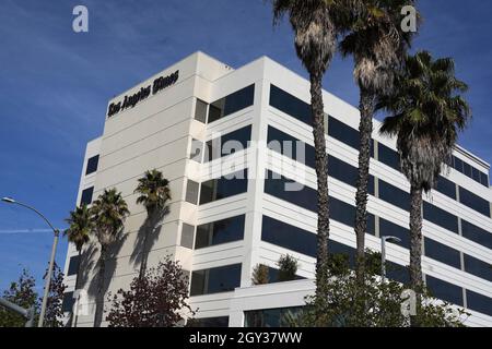 Una visione generale dell'edificio del giornale del Los Angeles Times, mercoledì 6 ottobre 2021, a El Segundo, calib. L'edificio ospita l'edificio Foto Stock