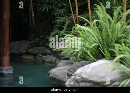 Sorgenti termali a Chengdu. 22 Sep 2021 Foto Stock