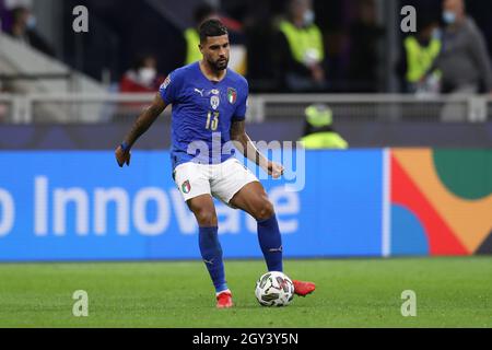 Milano, 6 ottobre 2021. Emerson d'Italia durante la partita della UEFA Nations League a Giuseppe Meazza, Milano. Il credito d'immagine dovrebbe essere: Jonathan Moscrop / Sportimage Credit: Sportimage/Alamy Live News Foto Stock