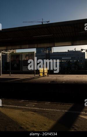 Francia, Lione il 06/08/2020. Illustrazione della vita quotidiana a Lione, Francia. Stazione ferroviaria Lyon Part-Dieu. Fotografia di Martin Bertrand. Francia, Lione 0 Foto Stock