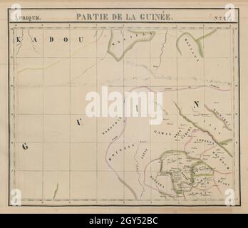 Afrique. Partie de la Guinée #27. Ghana. VANDERMAELEN 1827 vecchia mappa antica Foto Stock