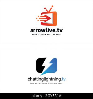 Design del logo dei social media Illustrazione Vettoriale