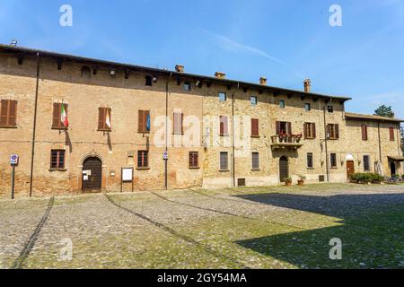 Castell Arquato, città storica in provincia di Piacenza, Emilia-Romagna, Italia Foto Stock