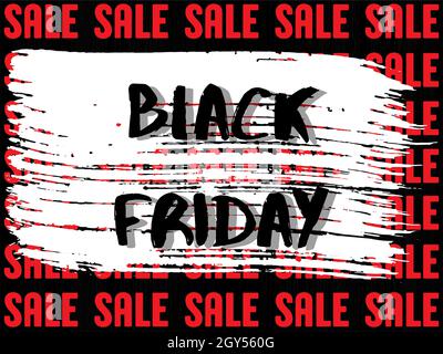 Banner sfondo vettoriale Black Friday per le vendite. Texture sfondo pattern. Foto Stock