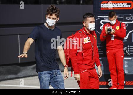 Istanbul Park, Turchia. 07 ottobre 2021. LECLERC Charles (mco), Scuderia Ferrari SF21, ritratto durante la Formula 1 Rolex Turkish Grand Prix 2021, 16° round del FIA Formula uno World Championship 2021 dall'8 al 10 ottobre 2021 sul Parco di Istanbul, a Tuzla, Turchia - Foto: Xavi Bonilla/DPPI/LiveMedia Credit: Independent Photo Agency/Alamy Live News Foto Stock