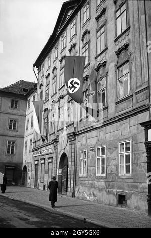 Rektorat der deutschen Hochschule in Prag, 1930 Jahre. Ufficio dell'Università tedesca a Praga, anni trenta. Foto Stock