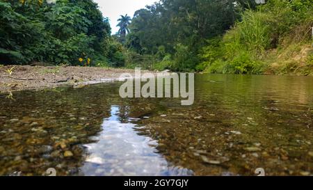 rio de agua cristalina Foto Stock