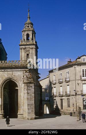 La cattedrale di Santa Maria in piazza Santa Maria, Lugo, Galizia, Spagna Foto Stock