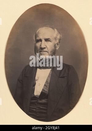 Samuel Houston (1793-1863), politico e statista americano, ha servito come Governatore del Texas e del Tennessee, ritratto di testa e spalle, artista non identificato, 1858 Foto Stock