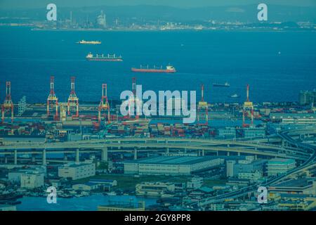 Autostrada e gruppo gru. Luogo di tiro: Yokohama-città prefettura di kanagawa Foto Stock