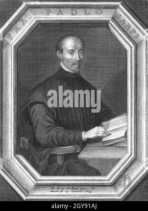 PAOLO SARPI (1552-1623) scienziato, sacerdote e statista veneziano Foto Stock