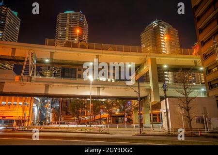 Metropolitan Expressway Kanagawa linea 1 Yokohane. Luogo di tiro: Yokohama-città prefettura di kanagawa Foto Stock
