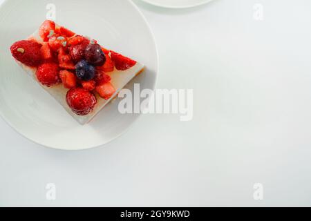 Immagine Tiramiso di frutta (parte posteriore bianca). Luogo di tiro: Yokohama-città prefettura di kanagawa Foto Stock