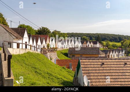 Cantine vinicole a Villanykovesd, Villany, Ungheria Foto Stock