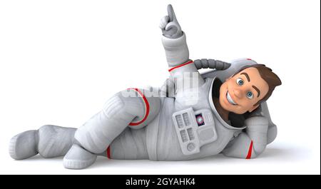 Divertimento astronauta - 3D illustrazione Foto Stock