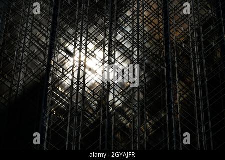 Il sole si riflette nella Trump Tower (New York). Luogo di tiro: New York, Manhattan Foto Stock