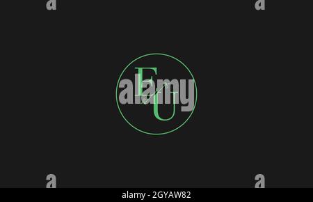 LETTERE LOGO UE CON EFFETTO SPAZIO NEGATIVO PER L'USO CON ILLUSTRAZIONI Illustrazione Vettoriale