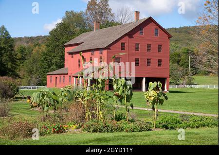 Hancock Shaker Museum, Pittsfield, Massachusetts, USA - un comune Shaker fondato nel 1780. Uno dei circa 20 edifici del comune, Foto Stock