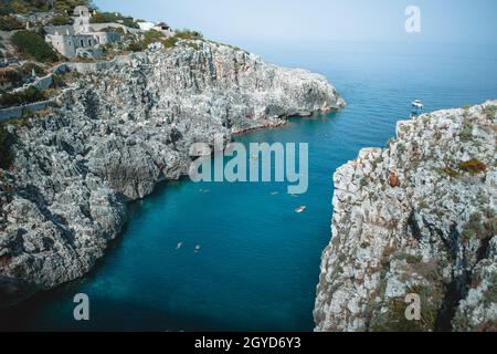 una vista fantastica sul "ciolo" in puglia Foto Stock