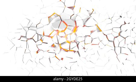 Rappresentazione 3D di uno sfondo di terra fratturato Foto Stock