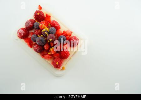 Immagine Tiramiso di frutta (parte posteriore bianca). Luogo di tiro: Yokohama-città prefettura di kanagawa Foto Stock