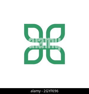 Astratto Ornamental Flower Modello Di Logo Illustration Design. Vettore EPS 10. Foto Stock