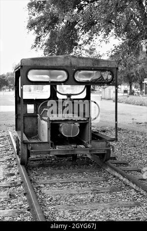Macchina di manutenzione ferroviaria, costruita da Fairway Railway Motors Inc.. Foto Stock