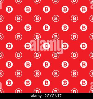 Bitcoin Seamless Pattern Louis Vuitton Supreme Style. Illustrazione vettoriale Illustrazione Vettoriale