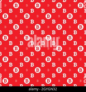 Bitcoin Seamless Pattern Louis Vuitton Supreme Style. Illustrazione vettoriale Illustrazione Vettoriale