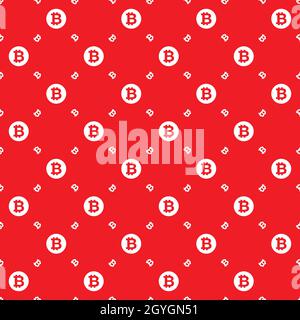 Bitcoin Seamless Pattern Louis Vuitton Supreme Style. Illustrazione vettoriale Illustrazione Vettoriale