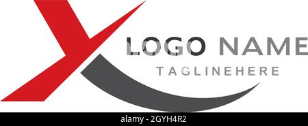 Vettore modello logo X Letter Illustrazione Vettoriale